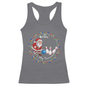 Rollin With My Snowmies Racerback Tank Top Bowling Xmas Gift TS12 Charcoal Print Your Wear