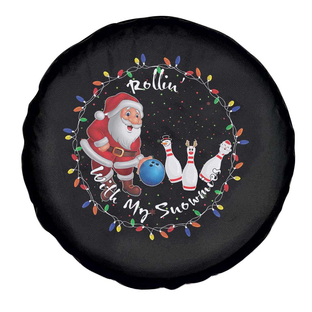 Rollin With My Snowmies Spare Tire Cover Bowling Xmas Gift TS12 Print Your Wear