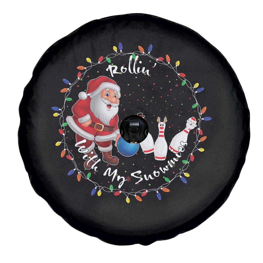 Rollin With My Snowmies Spare Tire Cover Bowling Xmas Gift TS12 Print Your Wear