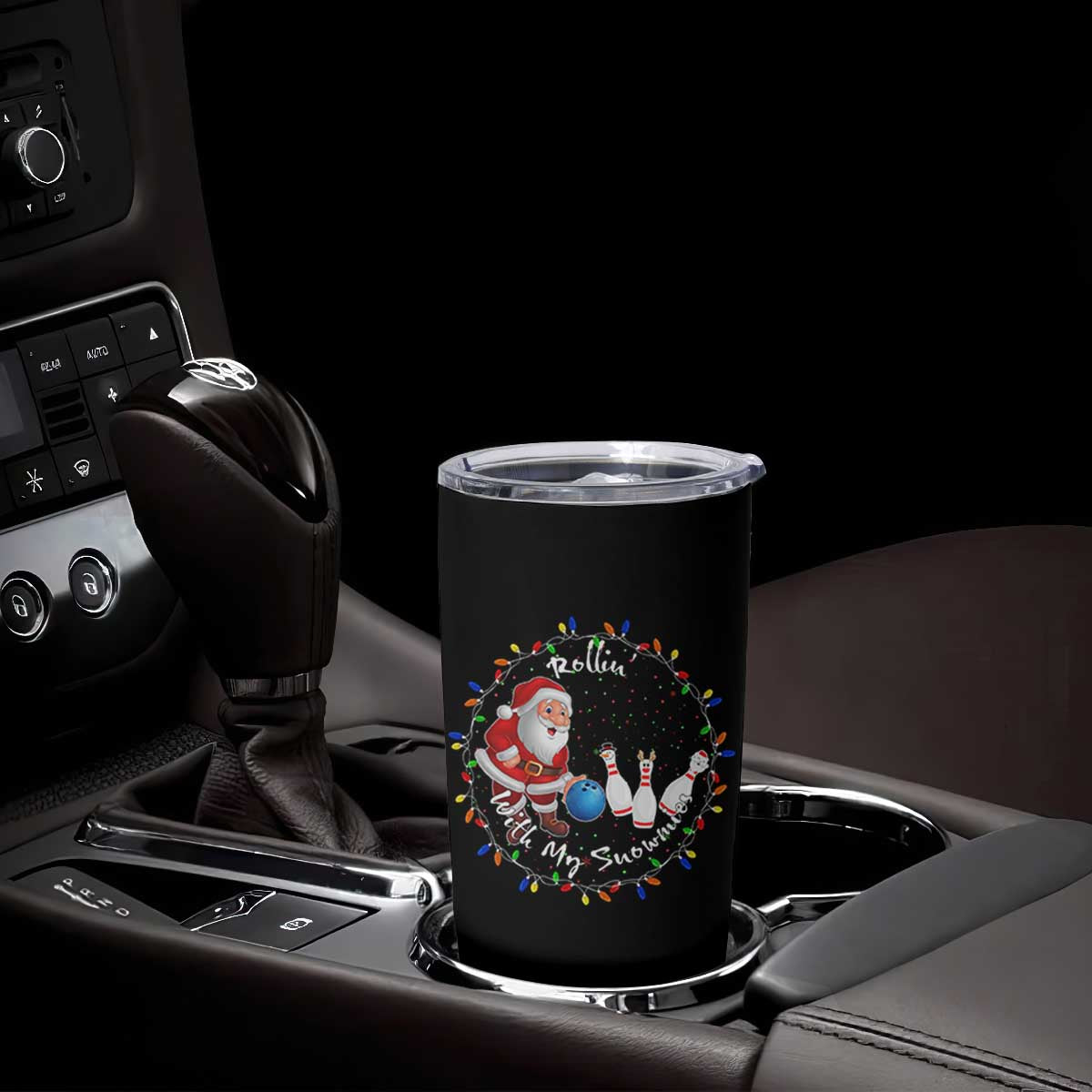 Rollin With My Snowmies Tumbler Cup Bowling Xmas Gift TS12 Print Your Wear