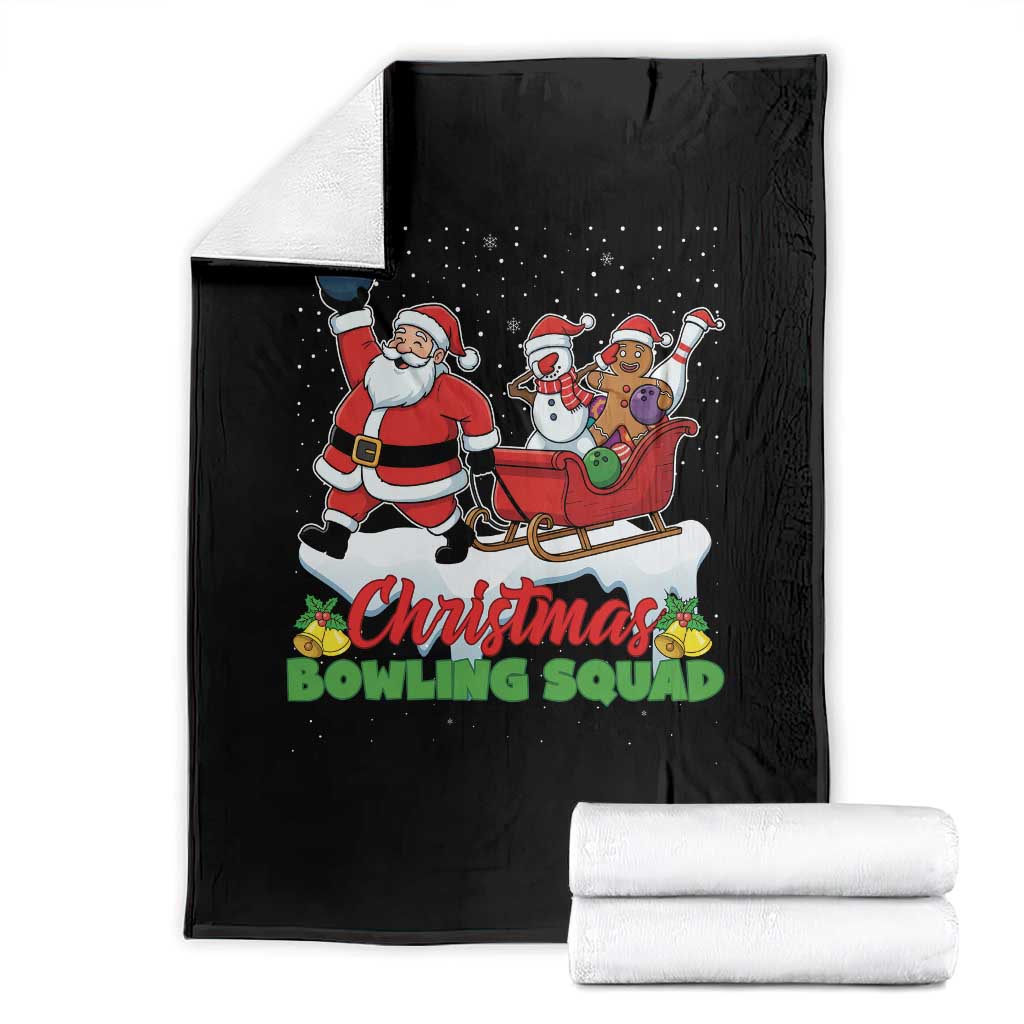 Christmas Bowling Squad Throw Blanket Funny Holiday Bowler TS12 Black Print Your Wear