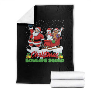 Christmas Bowling Squad Throw Blanket Funny Holiday Bowler TS12 Black Print Your Wear