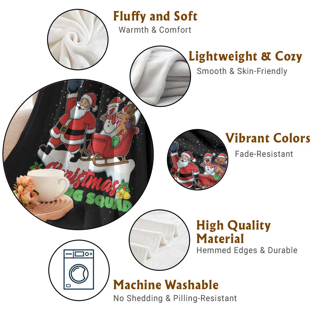 Christmas Bowling Squad Throw Blanket Funny Holiday Bowler TS12 Print Your Wear