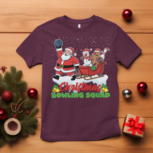 Christmas Bowling Squad T Shirt Funny Holiday Bowler TS12 Maroon Print Your Wear