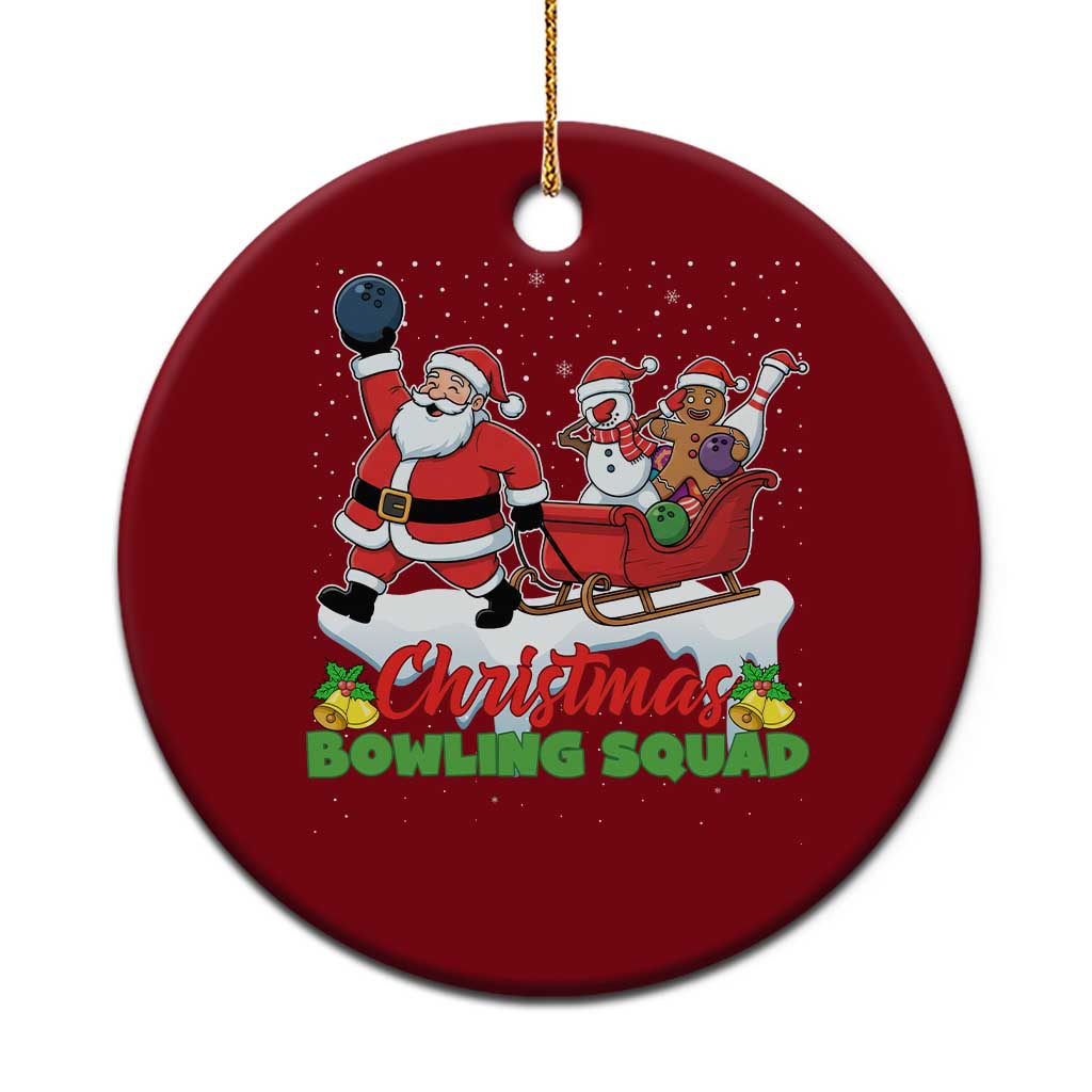 Xmas Bowling Squad Ceramic Ornament Funny Holiday Bowler TS12 1pc Red Print Your Wear