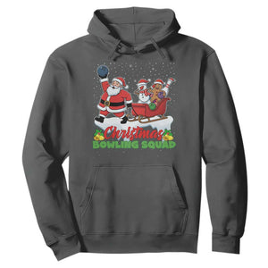 Christmas Bowling Squad Hoodie Funny Holiday Bowler TS12 Dark Heather Print Your Wear