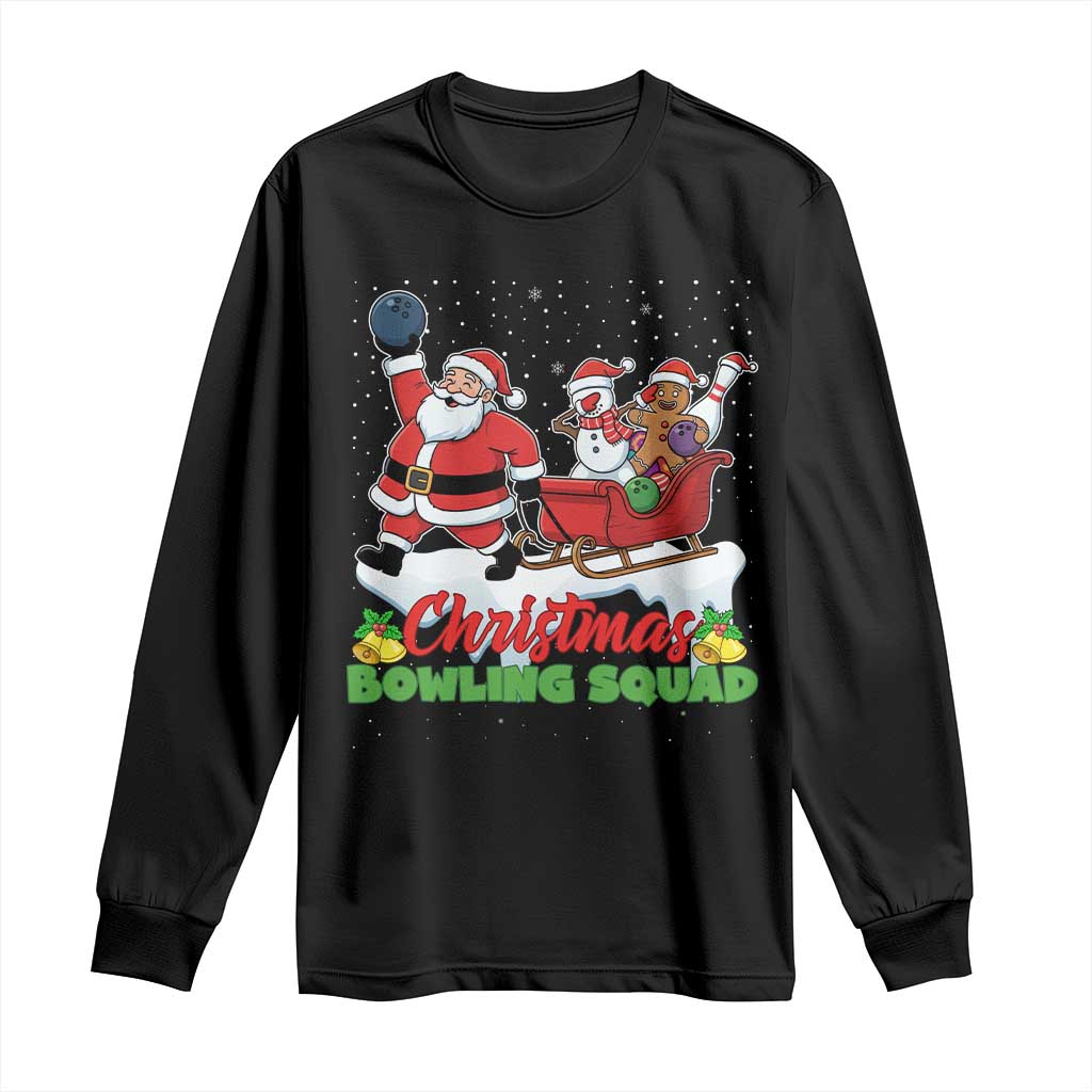 Christmas Bowling Squad Long Sleeve Shirt Funny Holiday Bowler TS12 Black Print Your Wear