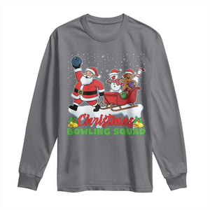 Christmas Bowling Squad Long Sleeve Shirt Funny Holiday Bowler TS12 Charcoal Print Your Wear