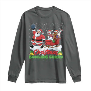 Christmas Bowling Squad Long Sleeve Shirt Funny Holiday Bowler TS12 Dark Heather Print Your Wear