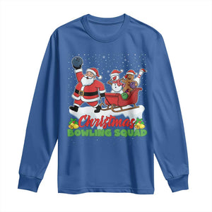 Christmas Bowling Squad Long Sleeve Shirt Funny Holiday Bowler TS12 Royal Blue Print Your Wear