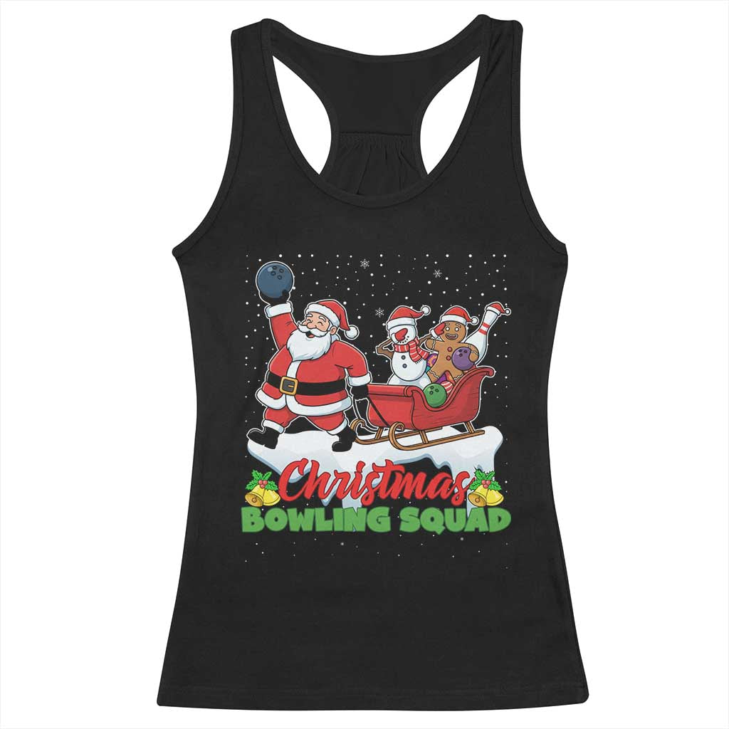 Christmas Bowling Squad Racerback Tank Top Funny Holiday Bowler TS12 Black Print Your Wear
