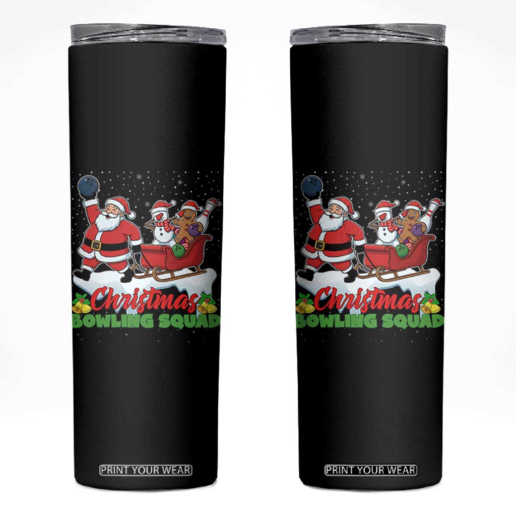 Christmas Bowling Squad Skinny Tumbler Funny Holiday Bowler TS12 Black Print Your Wear
