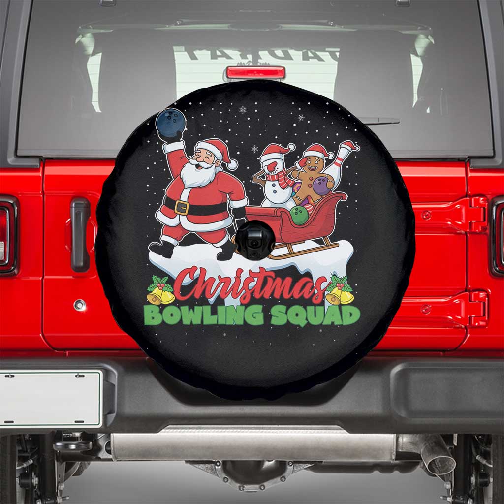 Christmas Bowling Squad Spare Tire Cover Funny Holiday Bowler TS12 Black Print Your Wear