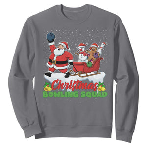 Christmas Bowling Squad Sweatshirt Funny Holiday Bowler TS12 Charcoal Print Your Wear