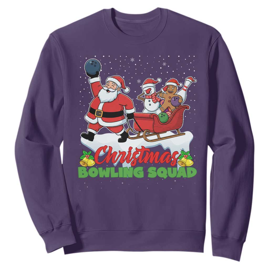 Christmas Bowling Squad Sweatshirt Funny Holiday Bowler TS12 Purple Print Your Wear