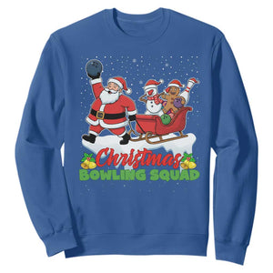 Christmas Bowling Squad Sweatshirt Funny Holiday Bowler TS12 Royal Blue Print Your Wear