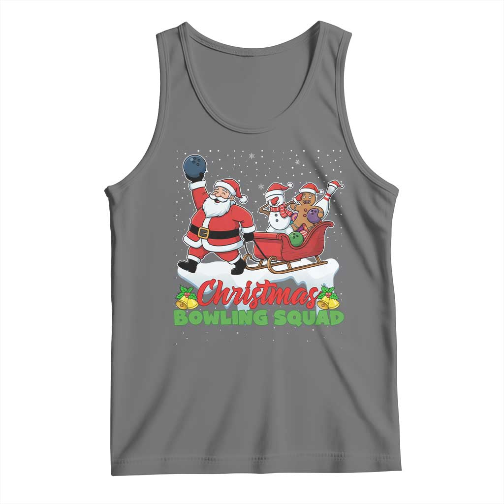 Christmas Bowling Squad Tank Top Funny Holiday Bowler TS12 Black Heather Print Your Wear
