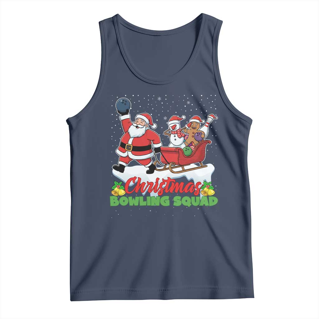 Christmas Bowling Squad Tank Top Funny Holiday Bowler TS12 Navy Print Your Wear