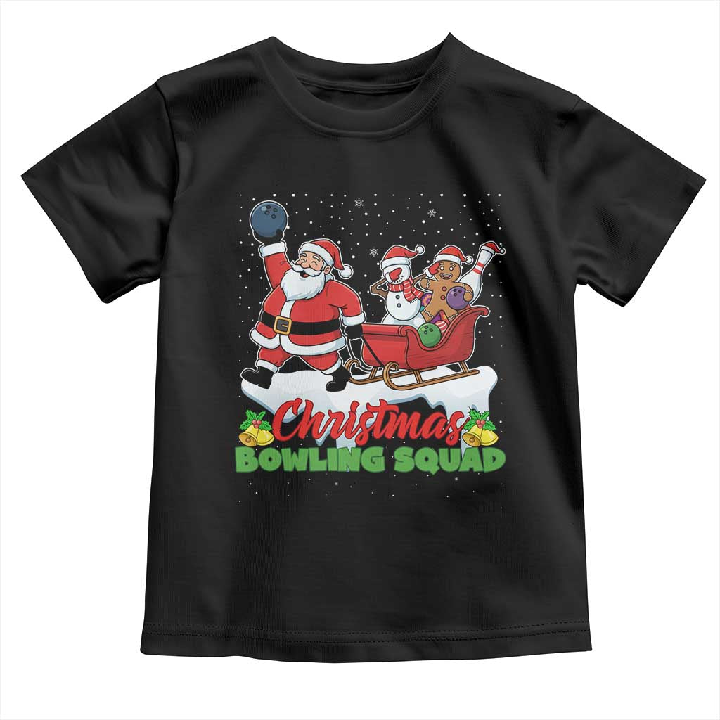 Christmas Bowling Squad Toddler T Shirt Funny Holiday Bowler TS12 Black Print Your Wear