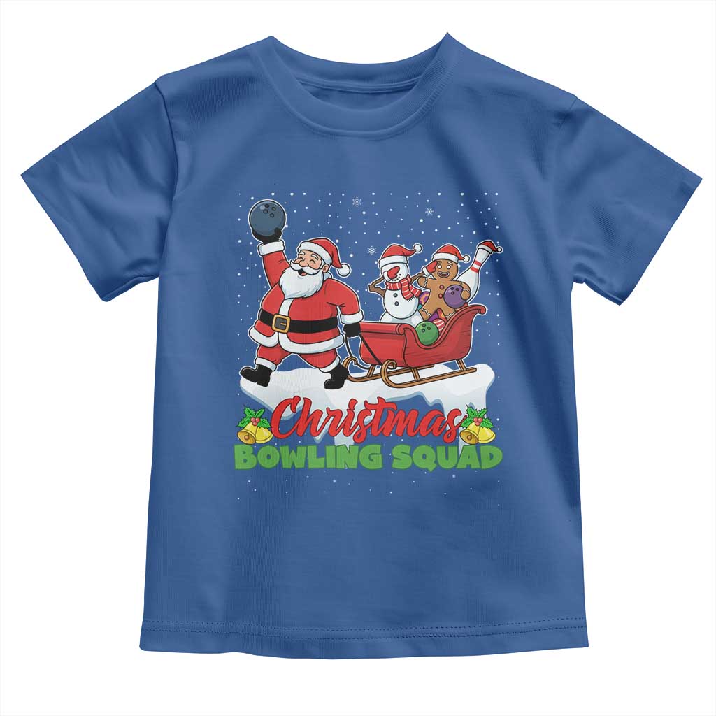 Christmas Bowling Squad Toddler T Shirt Funny Holiday Bowler TS12 Royal Blue Print Your Wear