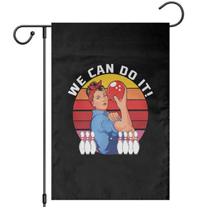 Feminist Bowling Garden Flag We Can Do It TS12 Black Print Your Wear
