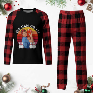 Feminist Bowling Plaid Pajama Set We Can Do It TS12 Buffalo Plaid Print Your Wear