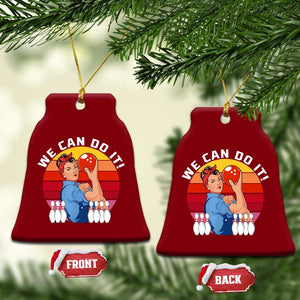 Feminist Bowling Ceramic Ornament We Can Do It TS12 Print Your Wear
