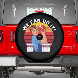Feminist Bowling Spare Tire Cover We Can Do It TS12 Black Print Your Wear