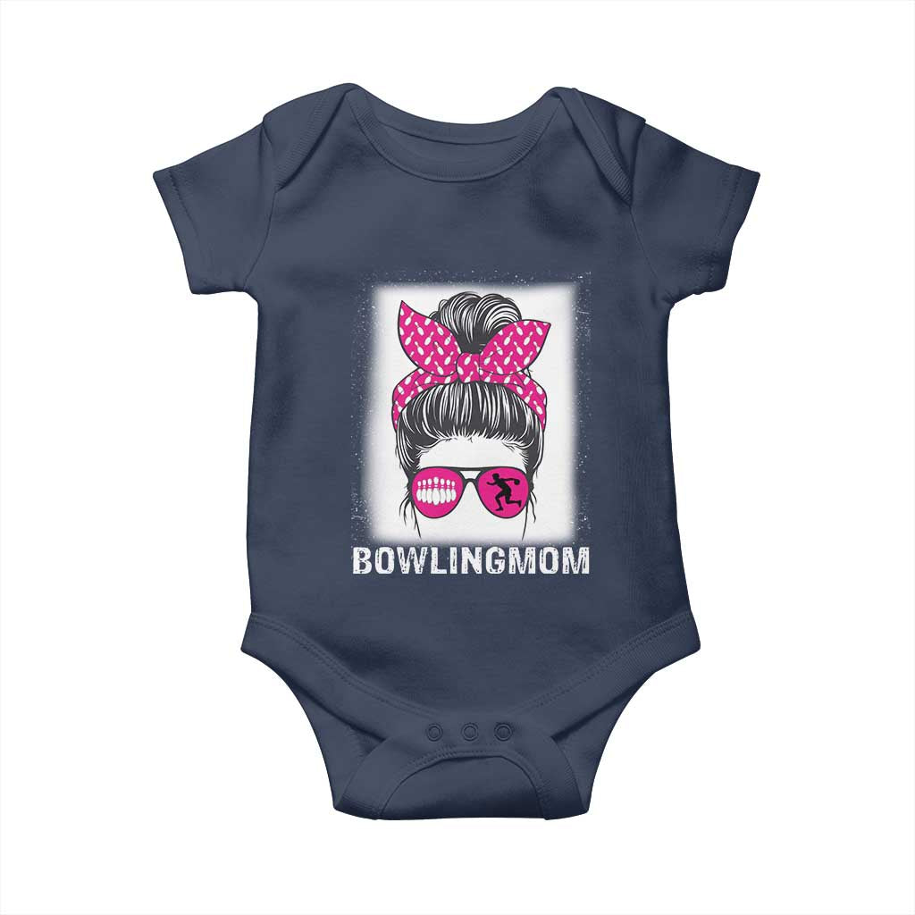 Bowling Mom Life Baby Onesie Funny Bowler Gift TS12 Navy Print Your Wear