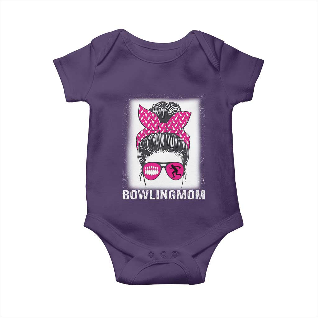 Bowling Mom Life Baby Onesie Funny Bowler Gift TS12 Purple Print Your Wear