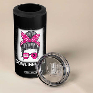 Bowling Mom Life 4 in 1 Can Cooler Tumbler Funny Bowler Gift TS12 Print Your Wear