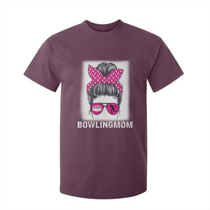 Bowling Mom Life T Shirt For Kid Funny Bowler Gift TS12 Maroon Print Your Wear