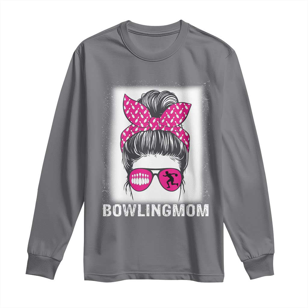 Bowling Mom Life Long Sleeve Shirt Funny Bowler Gift TS12 Charcoal Print Your Wear