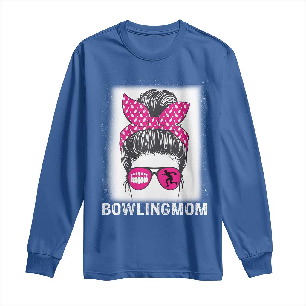 Bowling Mom Life Long Sleeve Shirt Funny Bowler Gift TS12 Royal Blue Print Your Wear