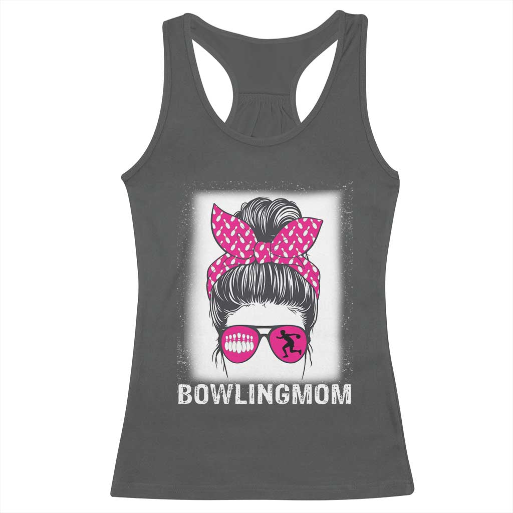 Bowling Mom Life Racerback Tank Top Funny Bowler Gift TS12 Dark Heather Print Your Wear
