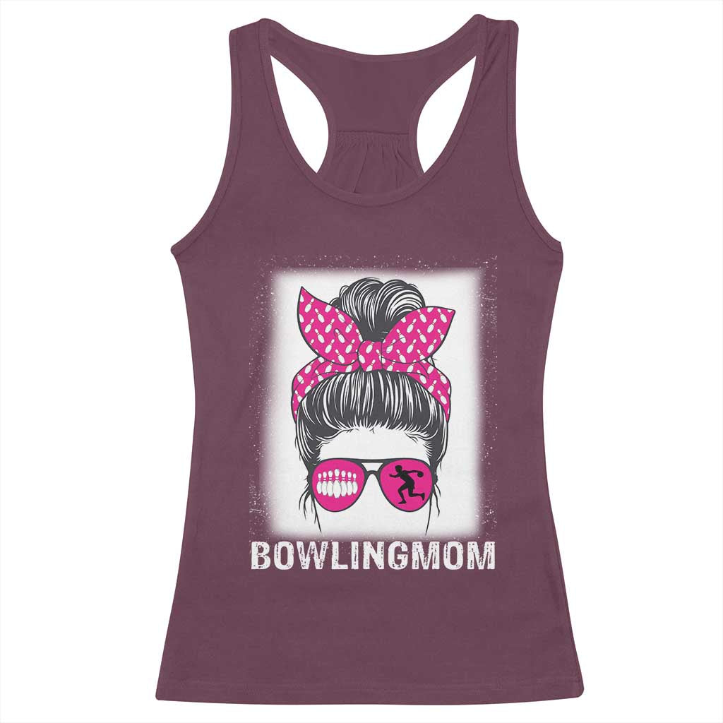 Bowling Mom Life Racerback Tank Top Funny Bowler Gift TS12 Maroon Print Your Wear