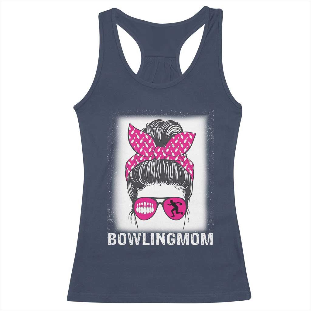 Bowling Mom Life Racerback Tank Top Funny Bowler Gift TS12 Navy Print Your Wear