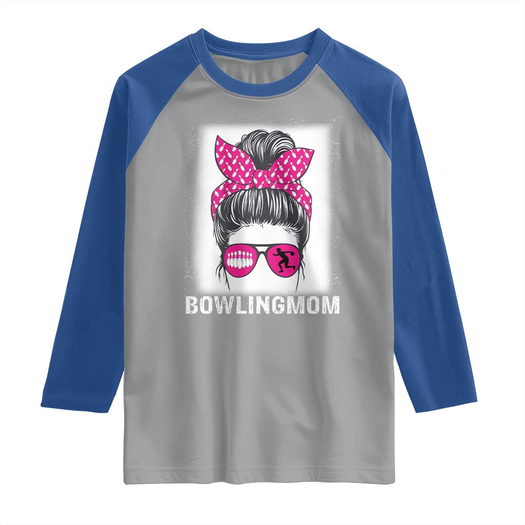 Bowling Mom Life Raglan Shirt Funny Bowler Gift TS12 Sport Gray Royal Print Your Wear