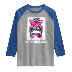Bowling Mom Life Raglan Shirt Funny Bowler Gift TS12 Sport Gray Royal Print Your Wear