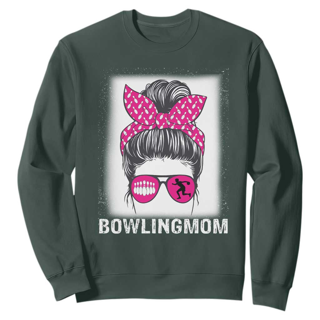 Bowling Mom Life Sweatshirt Funny Bowler Gift TS12 Dark Forest Green Print Your Wear