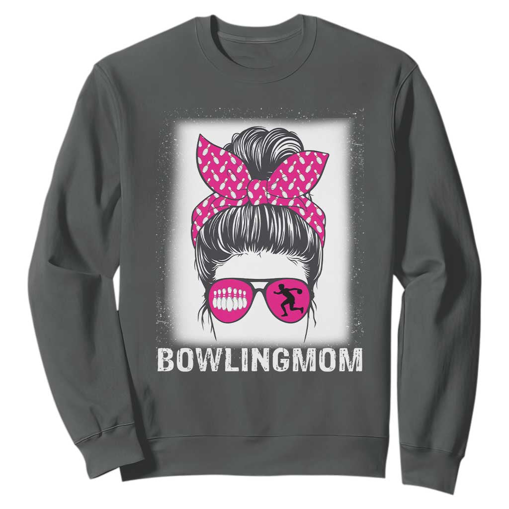Bowling Mom Life Sweatshirt Funny Bowler Gift TS12 Dark Heather Print Your Wear