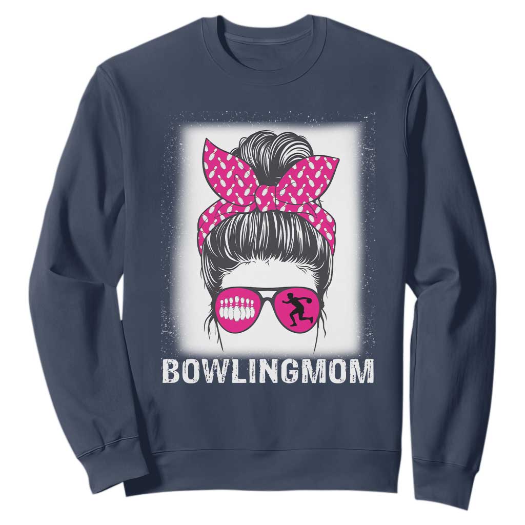 Bowling Mom Life Sweatshirt Funny Bowler Gift TS12 Navy Print Your Wear