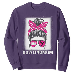 Bowling Mom Life Sweatshirt Funny Bowler Gift TS12 Purple Print Your Wear