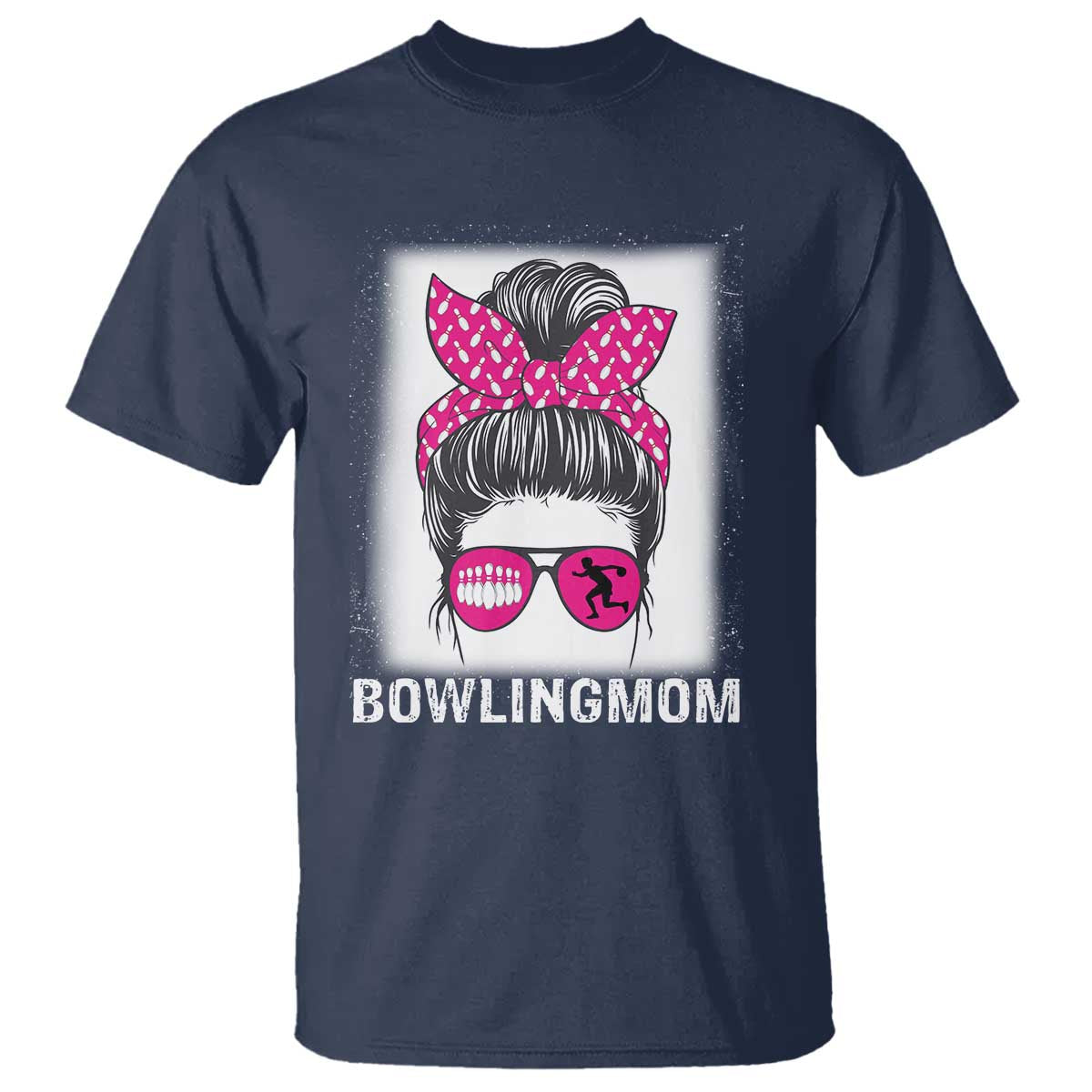 Bowling Mom Life T Shirt Funny Bowler Gift TS12 Navy Print Your Wear