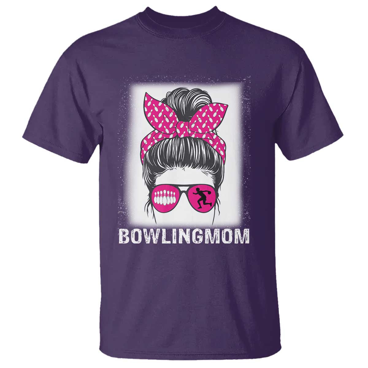 Bowling Mom Life T Shirt Funny Bowler Gift TS12 Purple Print Your Wear