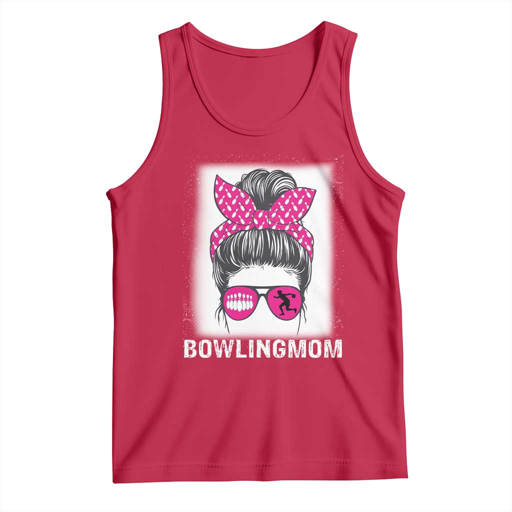 Bowling Mom Life Tank Top Funny Bowler Gift TS12 Red Print Your Wear