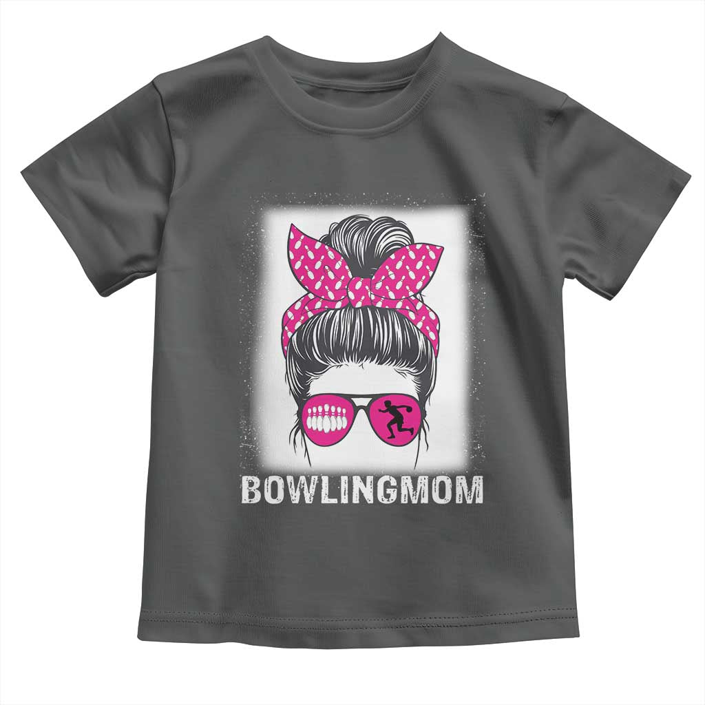 Bowling Mom Life Toddler T Shirt Funny Bowler Gift TS12 Dark Heather Print Your Wear