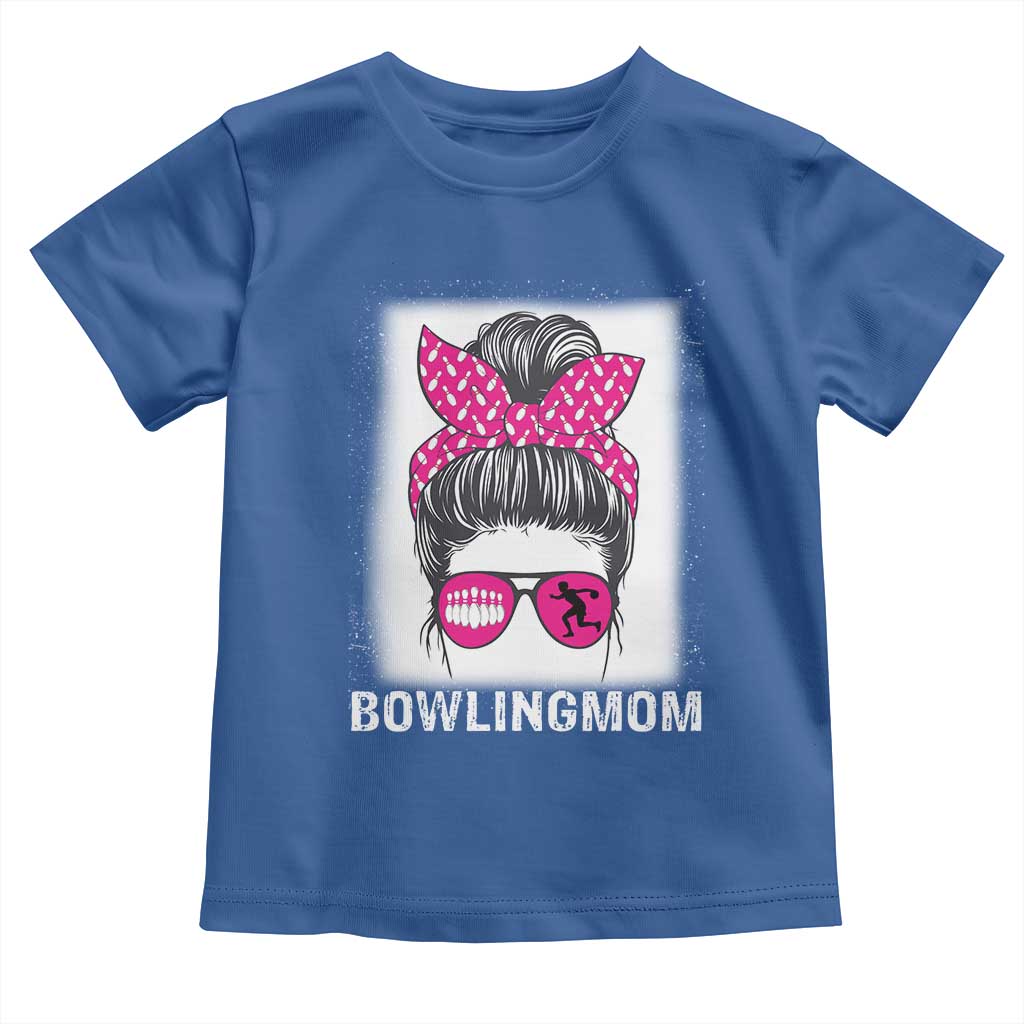 Bowling Mom Life Toddler T Shirt Funny Bowler Gift TS12 Royal Blue Print Your Wear