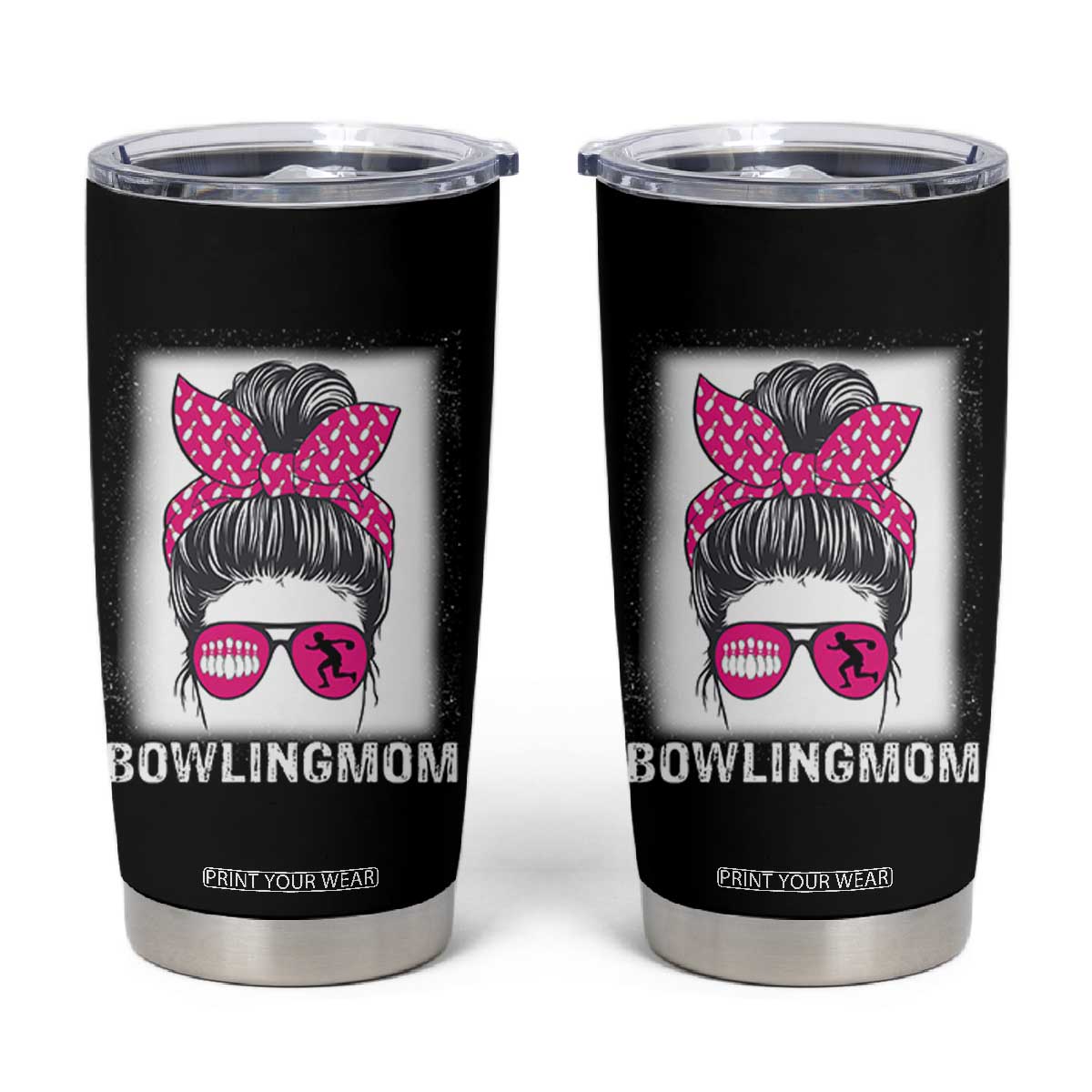 Bowling Mom Life Tumbler Cup Funny Bowler Gift TS12 Black Print Your Wear