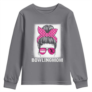Bowling Mom Life Youth Sweatshirt Funny Bowler Gift TS12 Charcoal Print Your Wear
